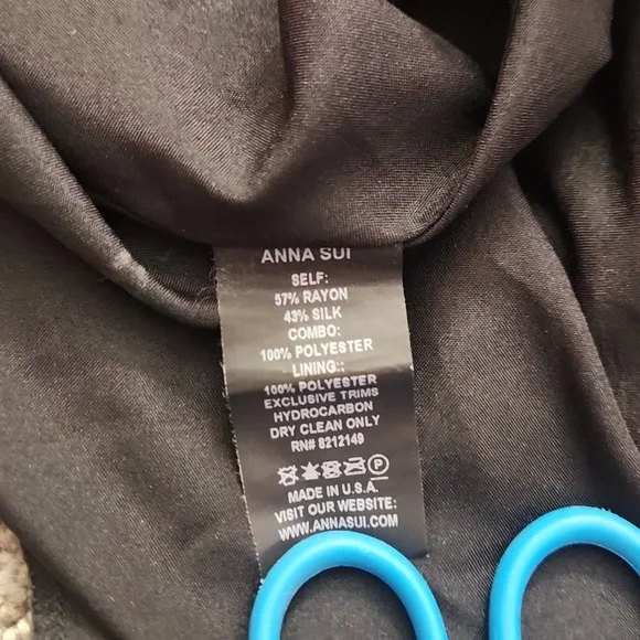 Anna Sui Lace-trimmed Floral-print Devoré-chiffon Midi Dress In Black - Picture 6 of 6